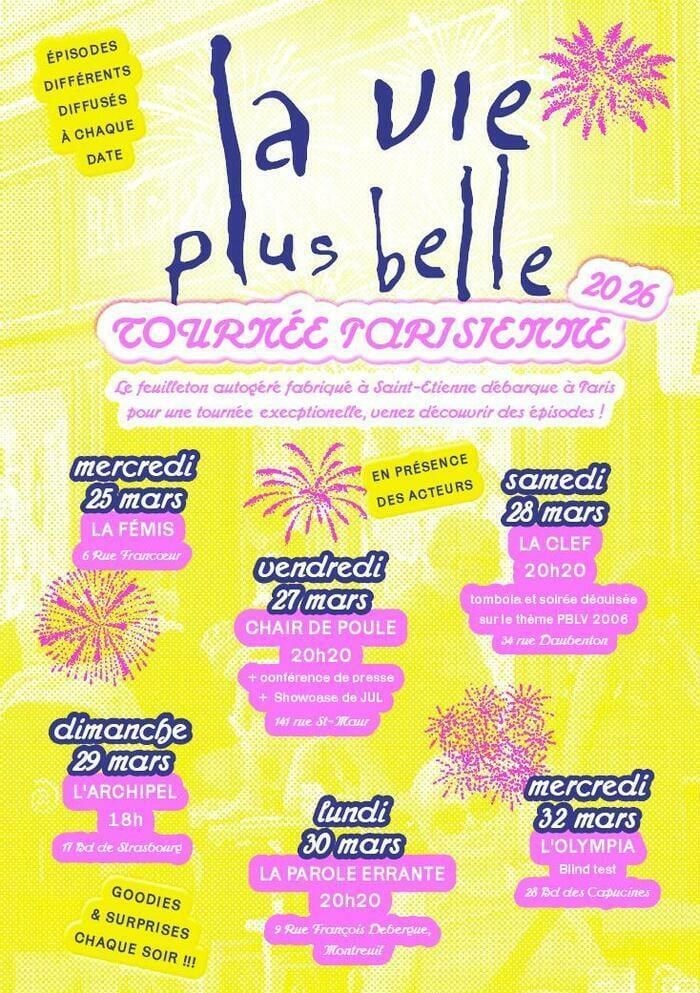 La Vie Plus Belle, le feuilleton stéphanois. Tournée parisienne.